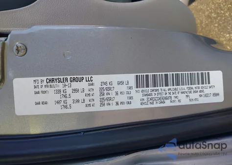 2014 Dodge Grand Caravan Sxt z USA, uszkodzony, nr VIN 2C4RDGCGXER206078